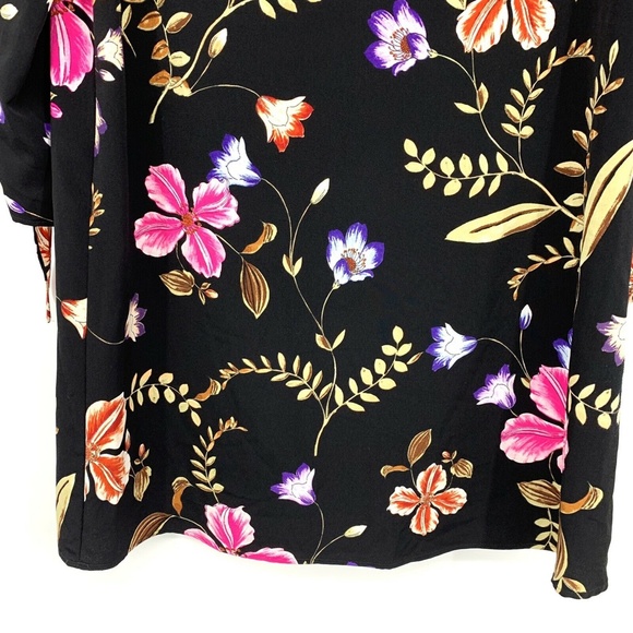 Express Dress Floral Tie Sleeve Shift - Picture 5 of 8